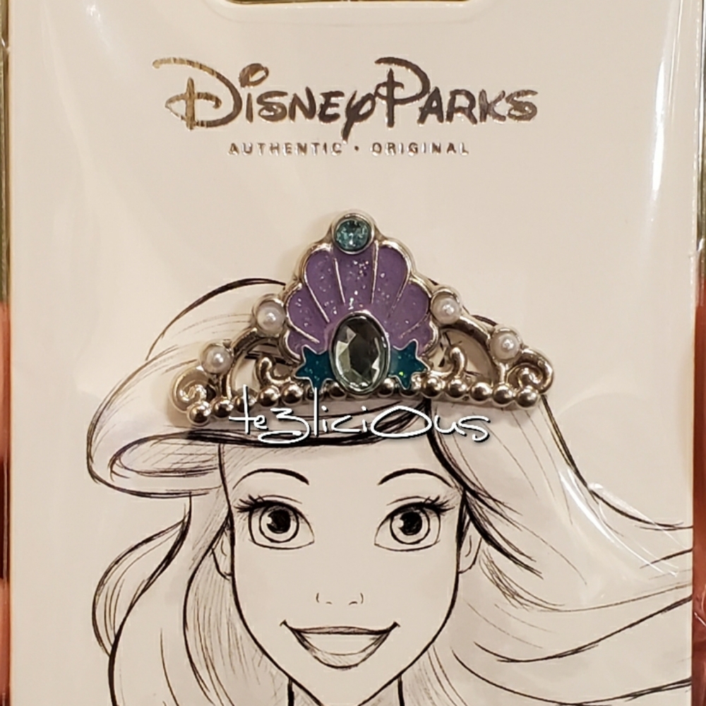 DISNEY PARKS ARIEL TIARA CROWN PIN - Picture 2 of 3